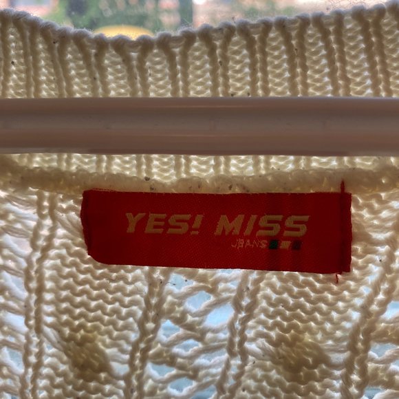 Cream/White knit sweater dress - Y2K, slightly distressed. Brand - Picture 2 of 2